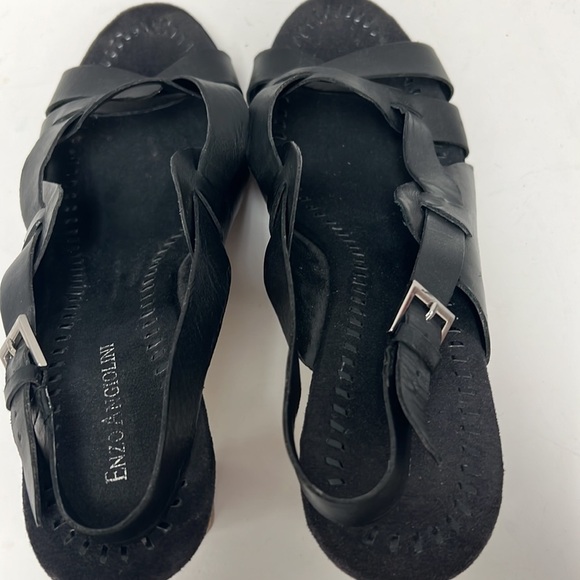 Enzo Angiolini Eaalei Open Toe Leather Sling Back Heels - Picture 5 of 8